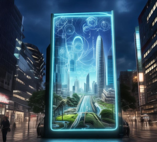 城市户外广告，科学与创新的未来规划